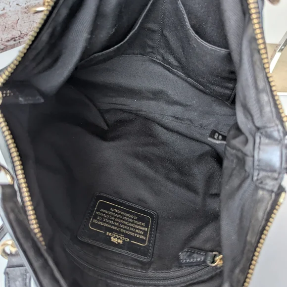 Coach Kelsey Leather Satchel with Crossbody strap Decorative Gold Grommets - Picture 9 of 16